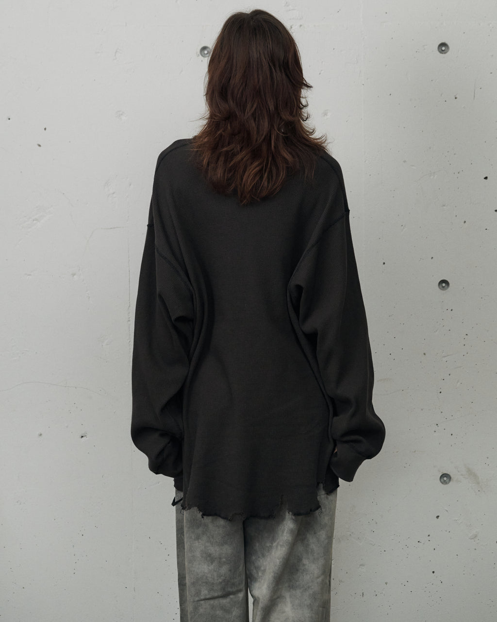 DAMAGE WAFFLE CREW LS(D.BROWN) – ANCELLM