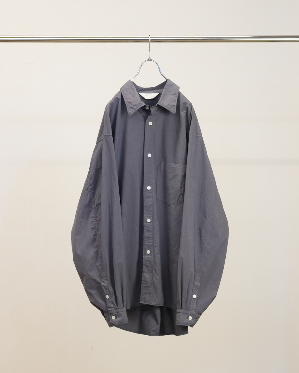 SHRINK OVER SHIRT(NAVY) – ANCELLM