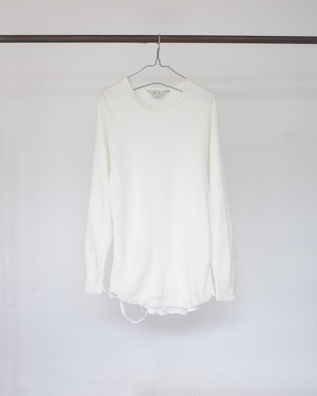 DAMAGE WAFFLE CREW LS T-SHIRT – ANCELLM