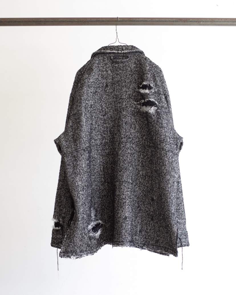 CRASH WOOL HERRINGBONE COVERALL – ANCELLM