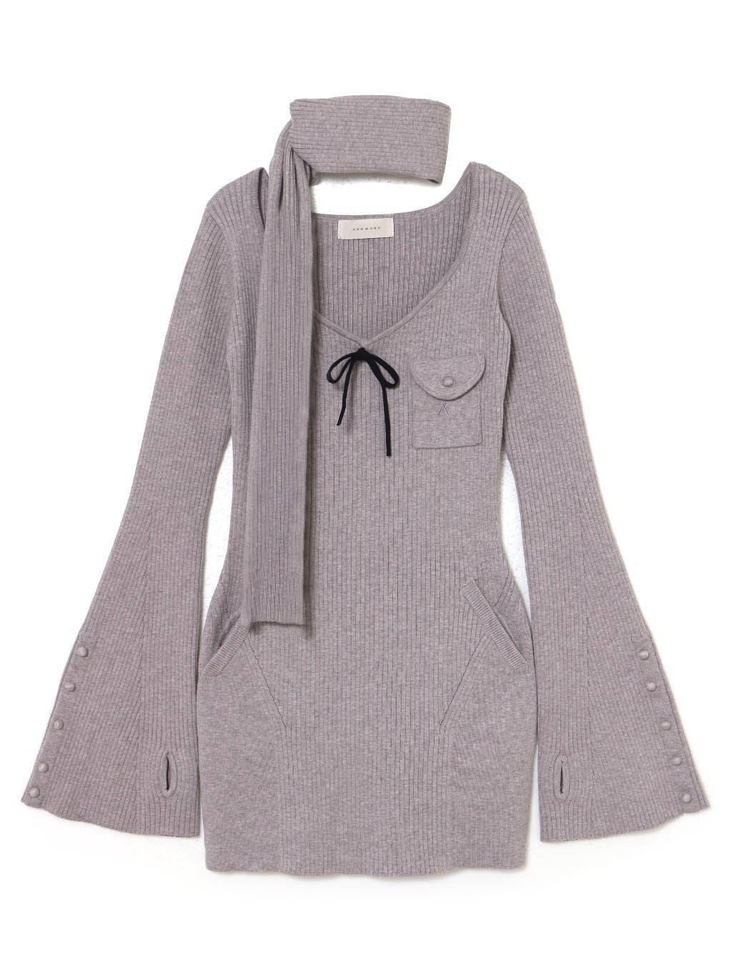 定価】andmary : Leah muffler mini dress