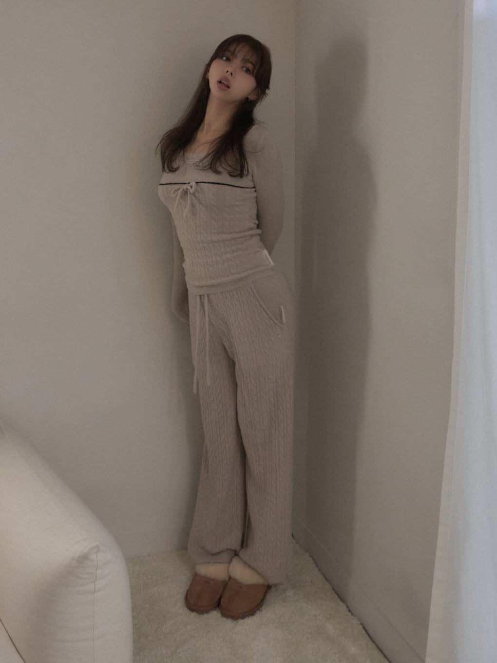 Sugar knit cable tops