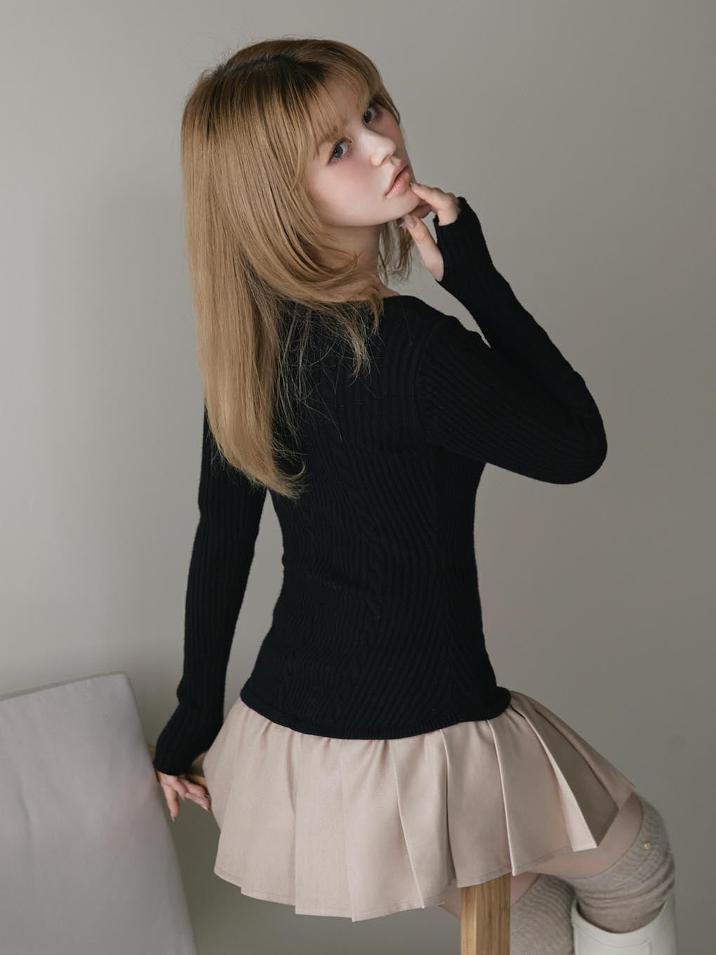 ANDMARY】Milly knit set dress