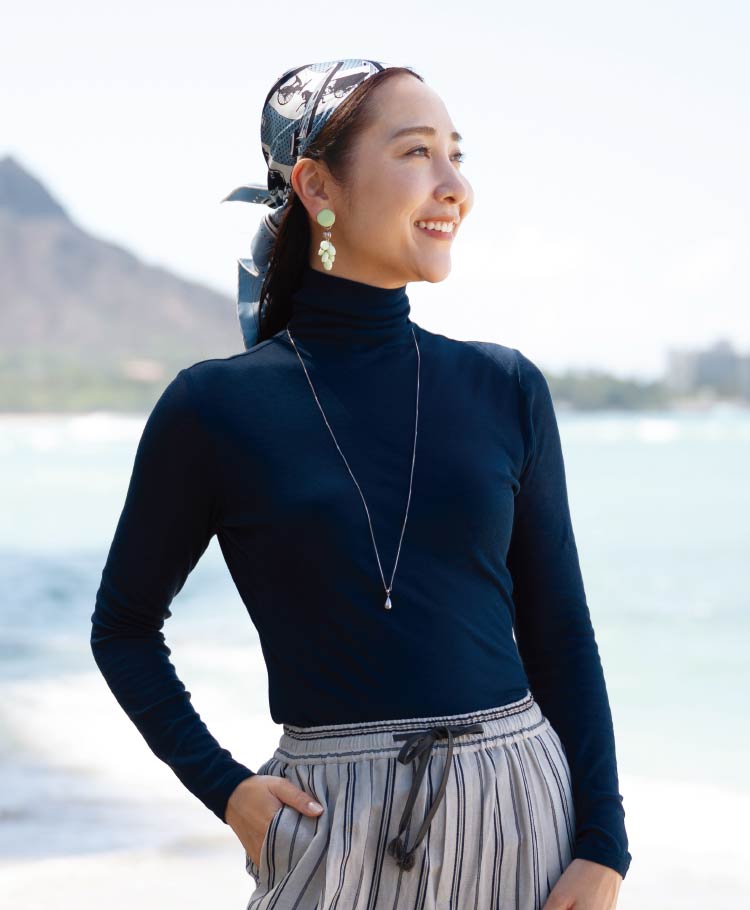 depareille CHIFFON HIGH NECK /シフォンハイネック CHIFFON HIGH NECK