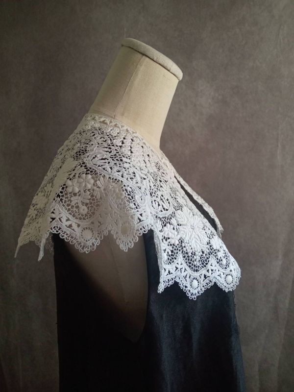 一点物※フランスアンティーク ギュピーヌレースのつけ襟 - AngelicaLeaf