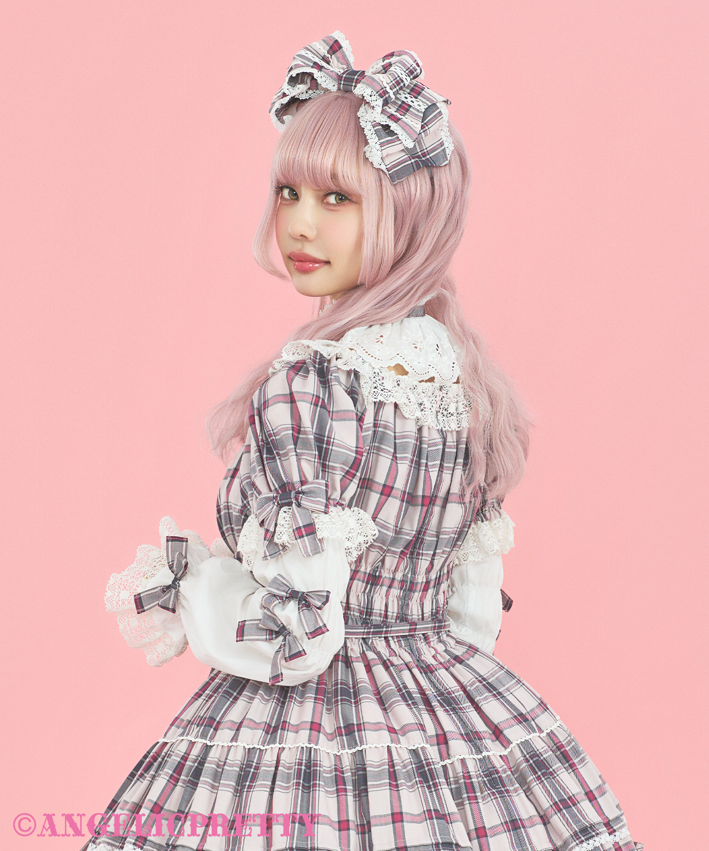 ゆ*☆様 uhr チェック ティアードドレス 2025SS ゆ*☆様 uhr チェック