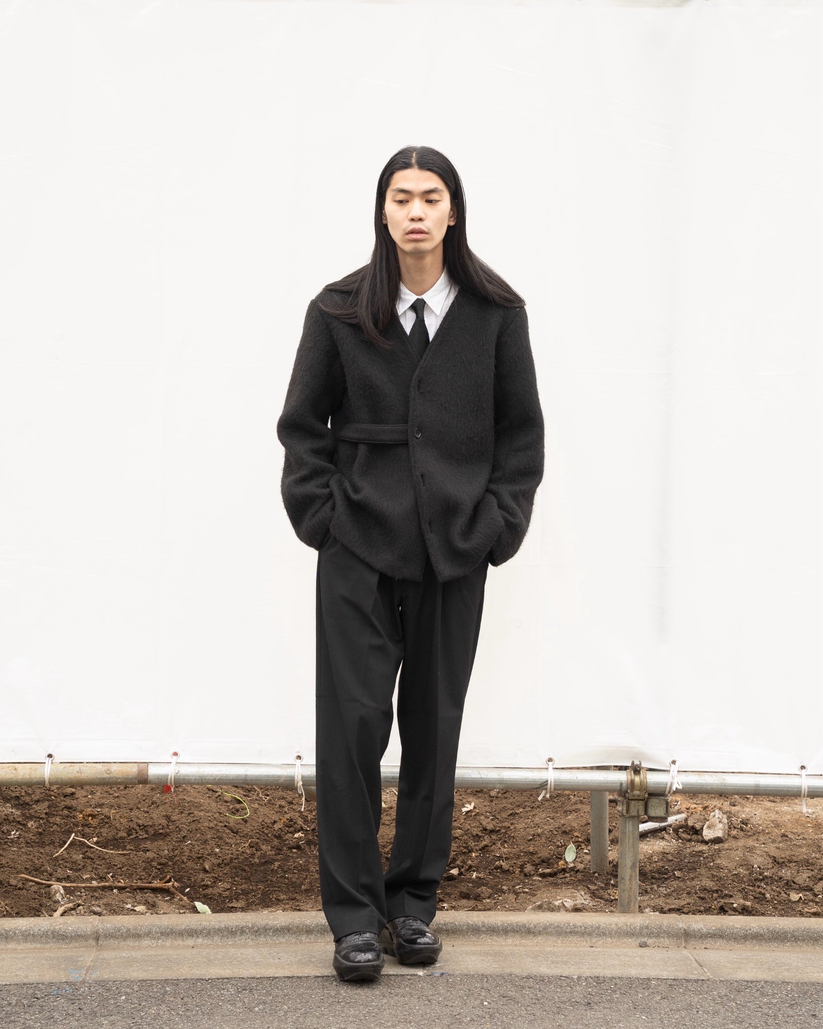 SHAGGY BELT CARDIGAN JACKET – ANIMAF