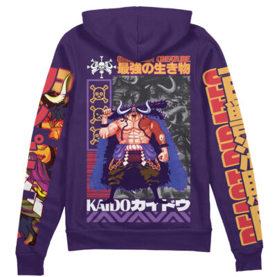Kaido One Piece Streetwear Zip Hoodie Jacket | Anime Ape
