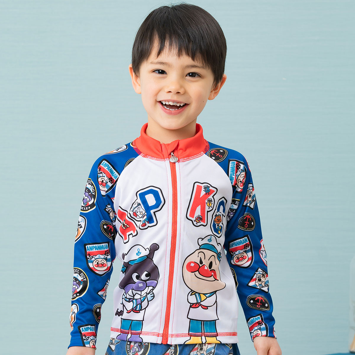 アンパンマン ばいきんまんマリン柄ラッシュガード｜アイテム