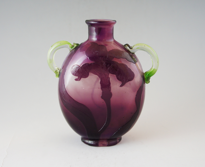 ドーム・ナンシー「蜻蛉文 耳付花瓶」《アンティックかとう》