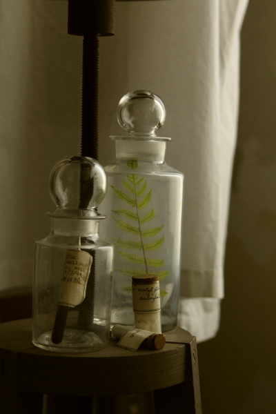 アンティーク実験具 ガラスボトル 研究室 イギリス 【Antiques Truffle