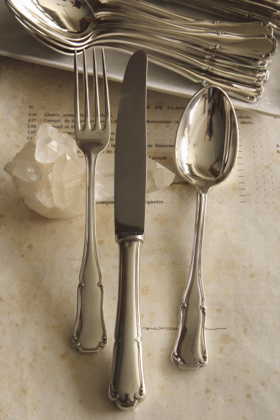 アンティークエルキュイ シルバーカトラリー テーブルナイフ＆フォーク