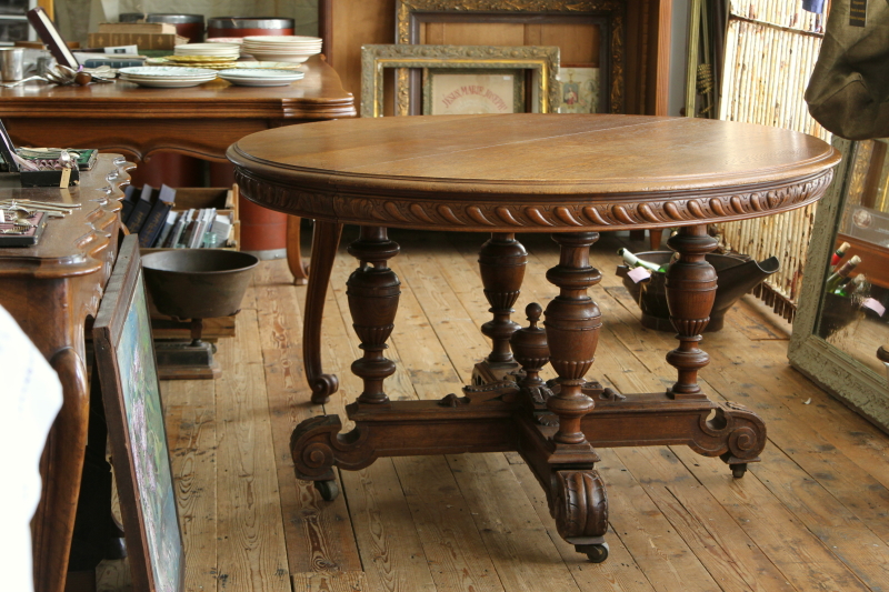 アンティーク丸ラウンドテーブル フランス アンリ2世様式 ダイニング