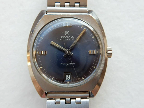 HB-0035| シーマ ネイビースター デイト 自動巻き オートマチック CYMA