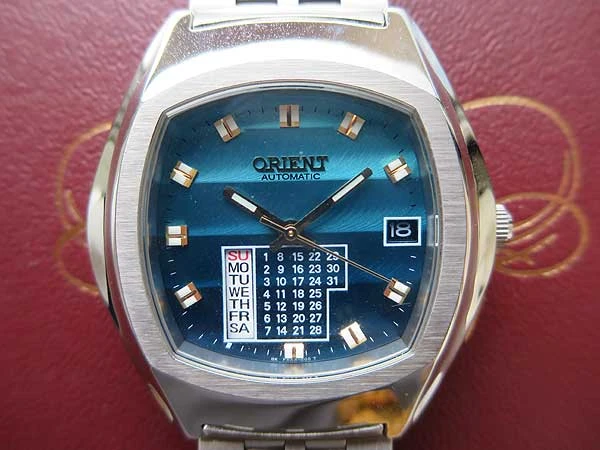 JA-1098| オリエント 万年カレンダー 復刻モデル ブルー文字盤 自動