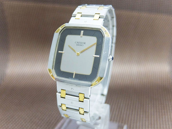 JA-2433| セイコー クレドール 9300-5040 SS/18KGF コンビ スクエア