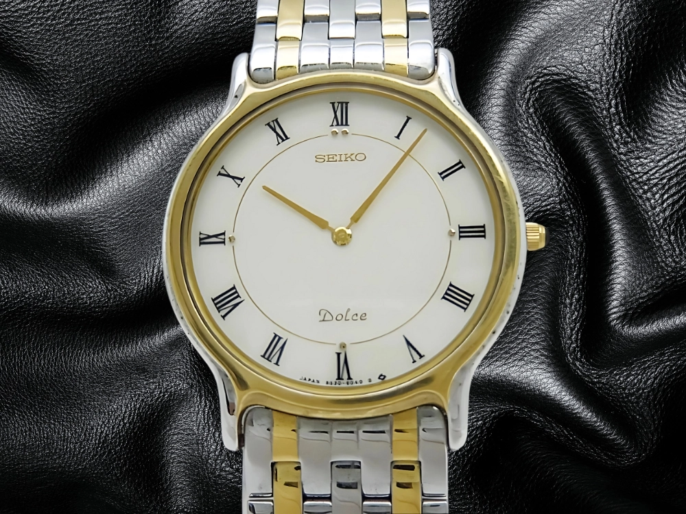 JA-2689| セイコー ドルチェ 9530-6040 コンビ ラウンド ローマン