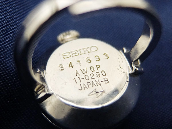 JA-2692| セイコー 指輪 リングウオッチ 11-0290 AWGP ホワイト