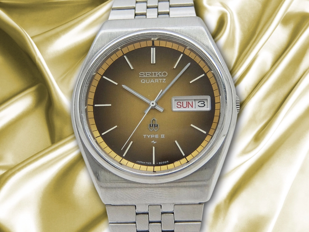 JA-2747| セイコー タイプ2 7123-8010 SS ブラウングラデーション