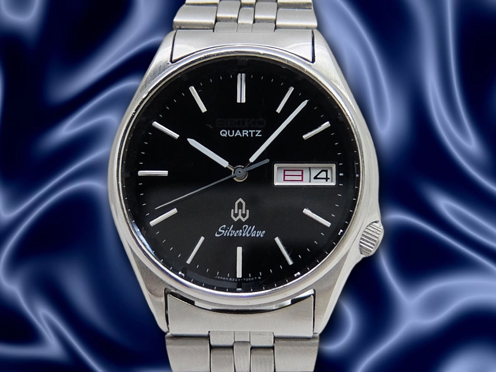 JA-2774| セイコー シルバーウェーブ 8229-703B SS ブラックダイヤル
