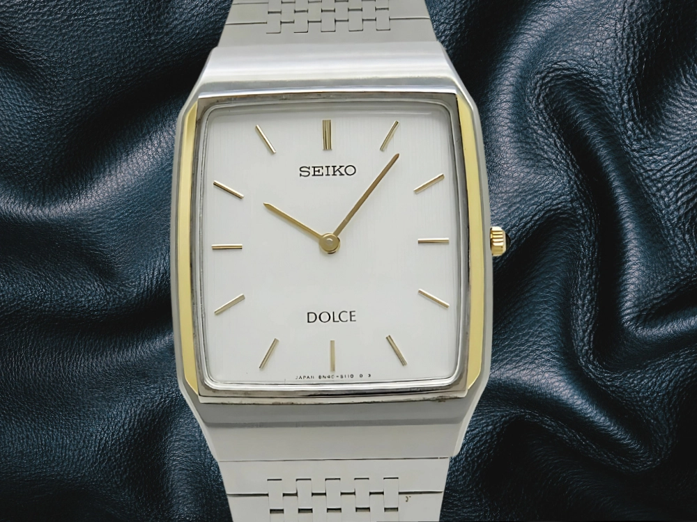 JA-3053| セイコー ドルチェ 8N40-5080 GF/SS スクエアコンビ