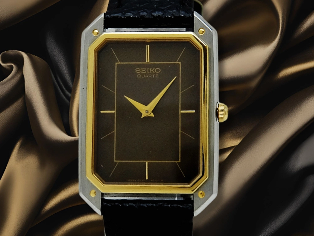 JA-3070| セイコー 薄型 クオーツ 6530-5000 SGP/SS レクタンギュラー