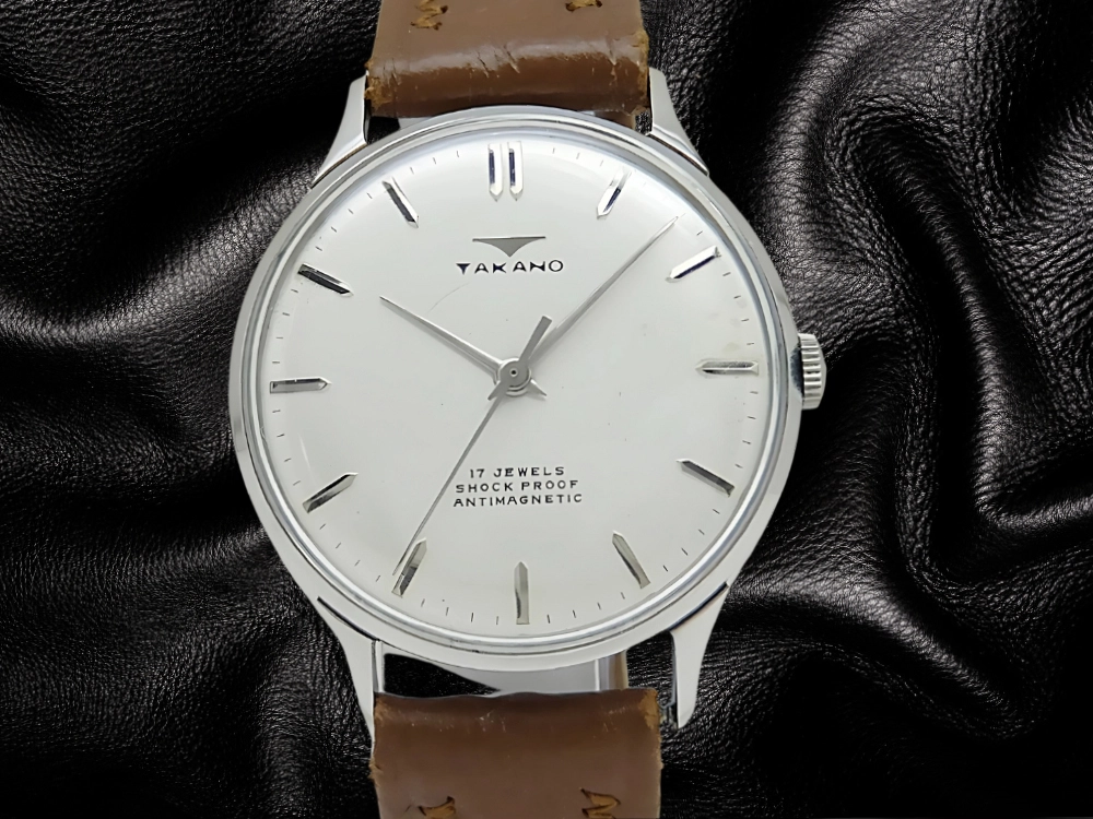 JA-3087| タカノ ラコ―型 17石 SS シルバーダイヤル 最初期モデル 手