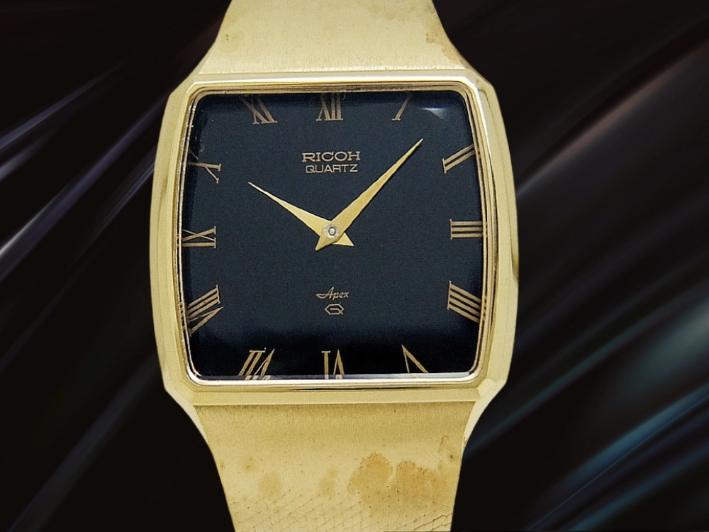 JA-3346| リコー アペックス 632003 GP/SS スクエア ブラックダイヤル