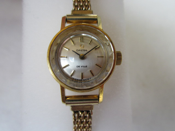 オメガ K18 Cal.485 511.227 レディース 手巻き カットガラス 18金無垢