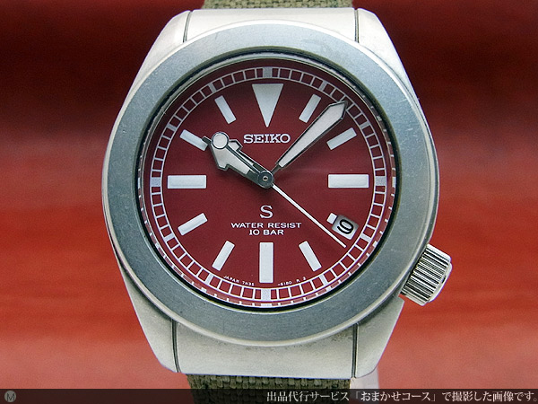 J-9501| セイコー SEIKO サス SUS 希少 7N35-6150 赤文字盤 デイト