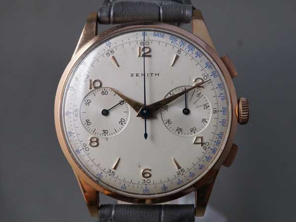 HA-4451| ゼニス ZENITH 手巻き クロノグラフ 18金無垢ケース ローズ
