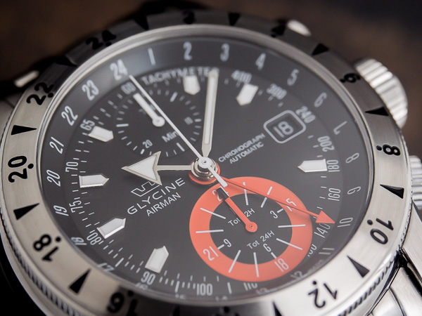 グリシン GLYCINE AIRMAN エアーマン クロノグラフ ブラックダイヤル