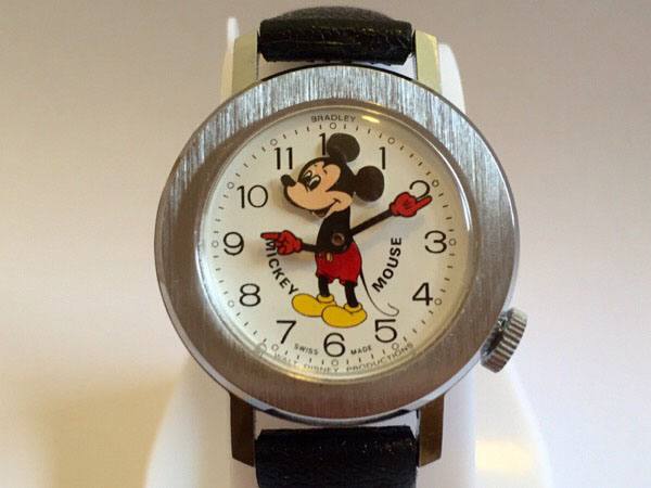 ブラッドレイ BRADLEY 未使用 1970年代 首ふりミッキー 箱付き 手巻き