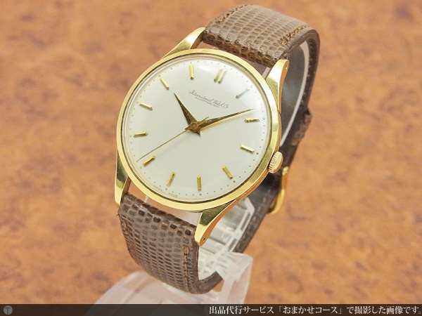 IWC オールドインター 18KYG 金無垢 筆記体ロゴ ラウンドケース Cal.89