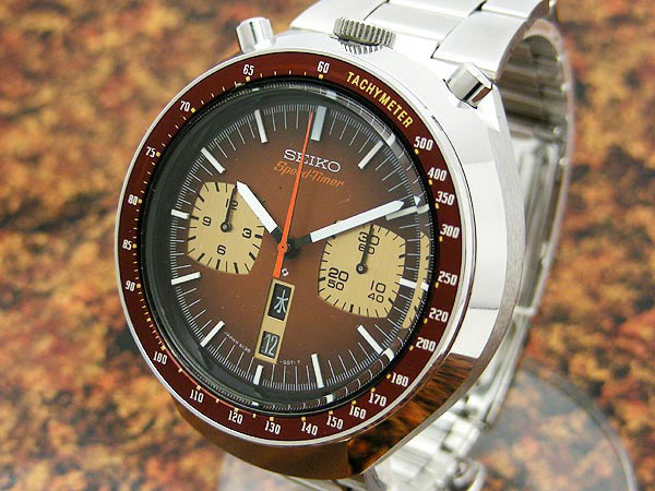 セイコー 61SEIKO スピードタイマー ツノ 2つ目クロノグラフ 茶馬 希少