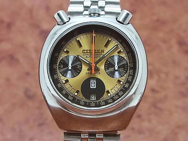 シチズン チャレンジタイマー ツノ クロノグラフ イエローダイヤル