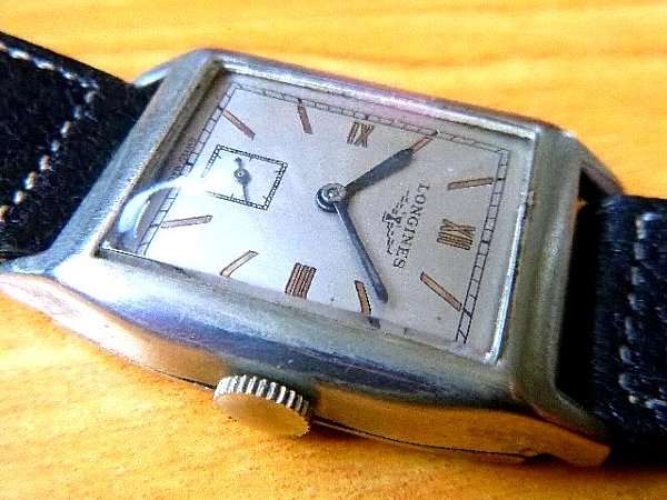 ロンジン LONGINES レクタンギュラー ローマ数字 ブルースチール針