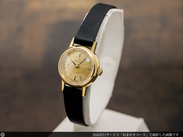 オメガ アンティーク レディース 手巻き GFラウンドケース カット