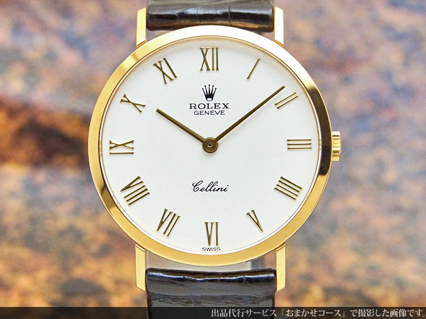 ロレックス ROLEX チェリーニ 18KYG 金無垢 ラウンドケース ローマン