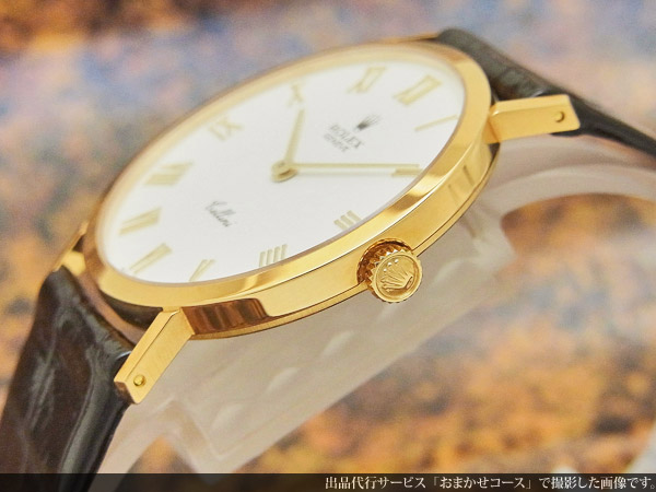 ロレックス ROLEX チェリーニ 18KYG 金無垢 ラウンドケース ローマン