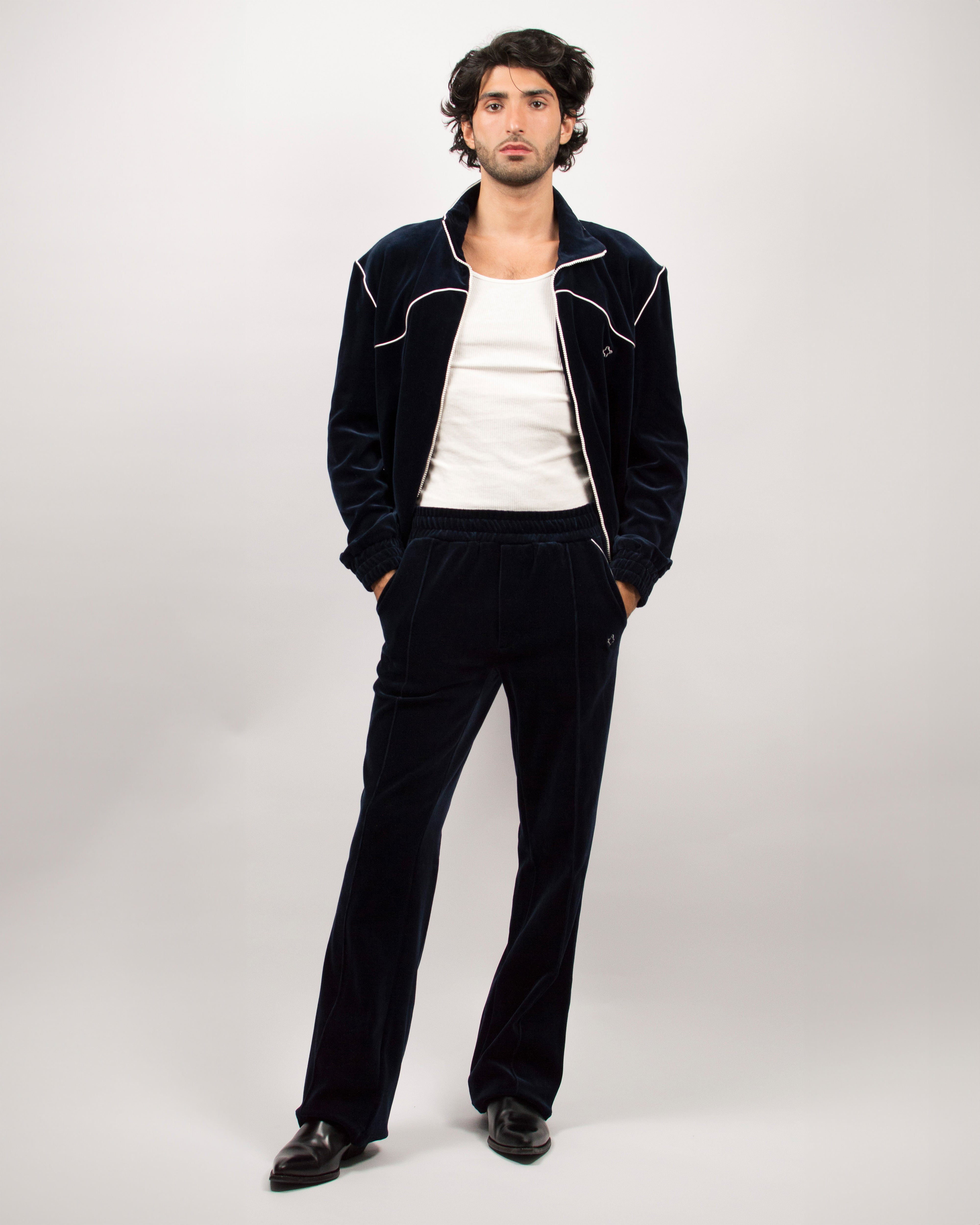 ねこぢるファッション - archive junmen Striped VelourKnit Jacket