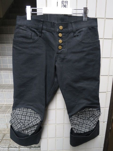 USED】NEMETH(ネメス)ウール地パッチ装飾立体裁断パンツ