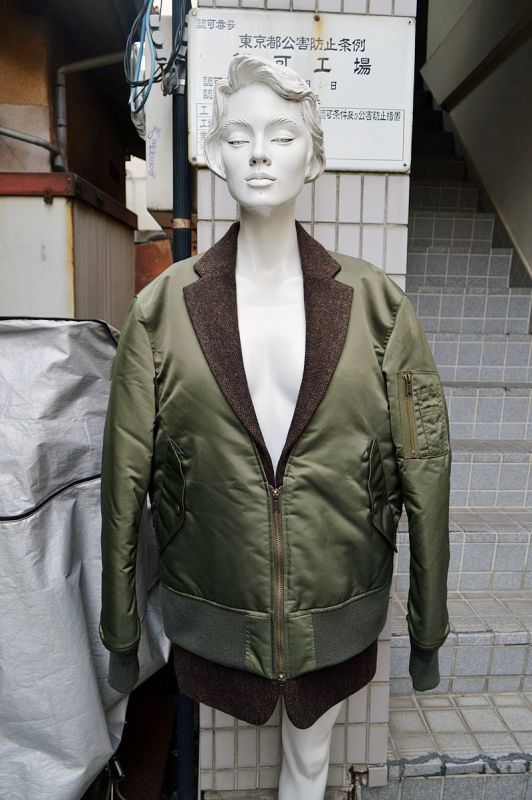 MR.GENTLEMAN ミスタージェントルマン】ドッキングデザインMA-1ジャケット