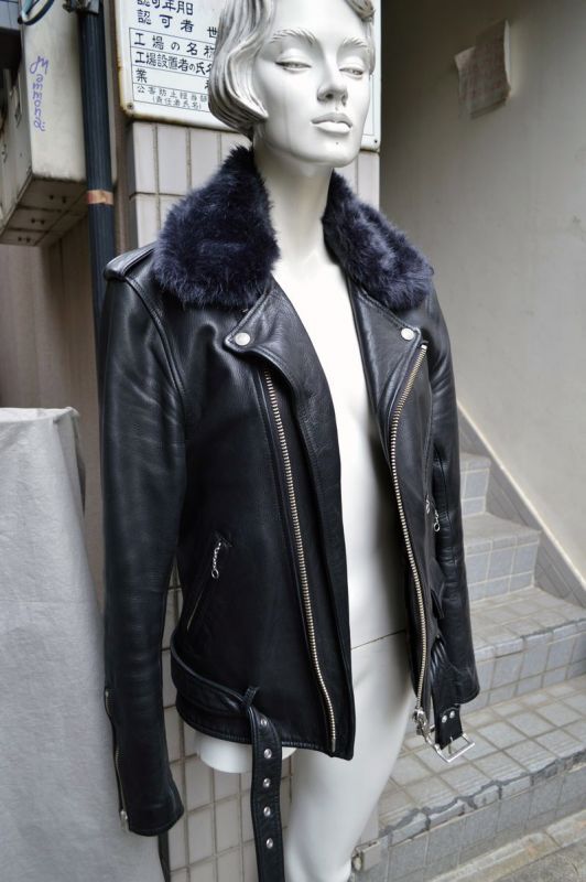 blackmeans×LABRAT ブラックミーンズ×ラブラット】ファー襟レザー