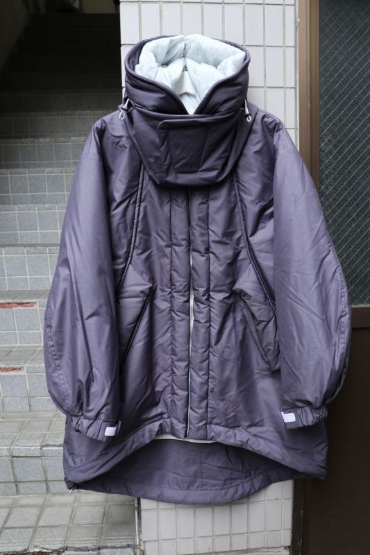 chloma クロマ】シェルターコート ロング BIO NAVY