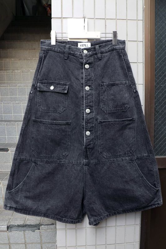 KIDILL キディル】カバーオール風袴デニムパンツ