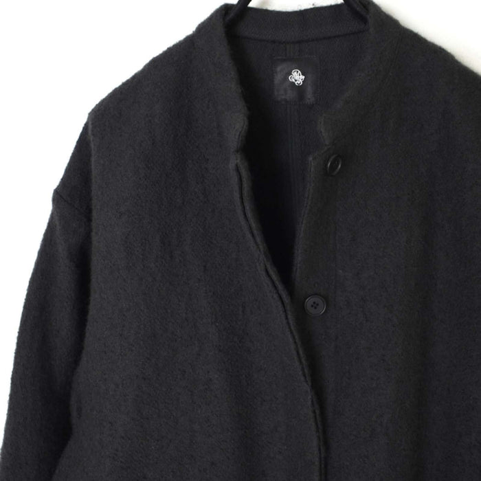 maison de soil | WOOL COTTON STAND COLLAR FLY FRONT COAT — ANTRY