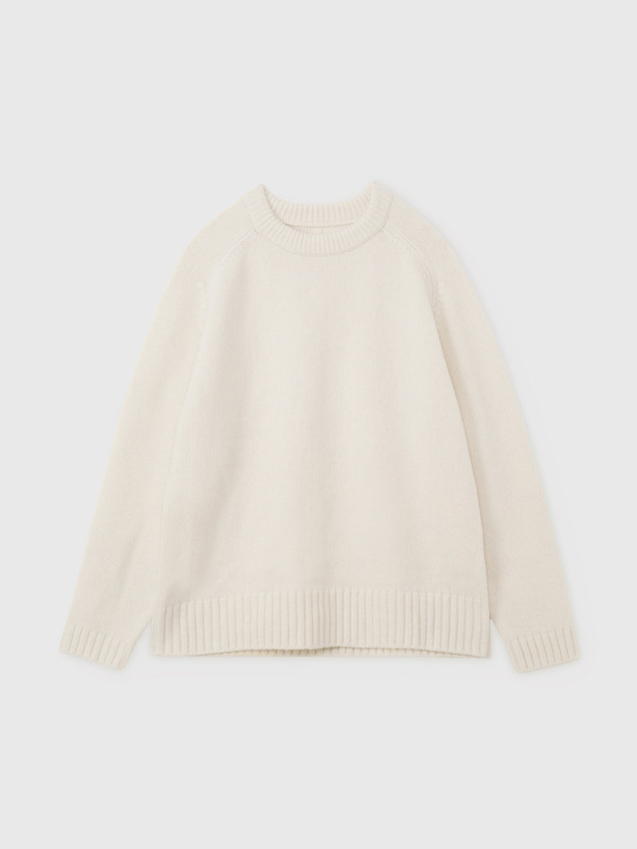 HAMILTONウールカシミヤクルーネックプルオーバー