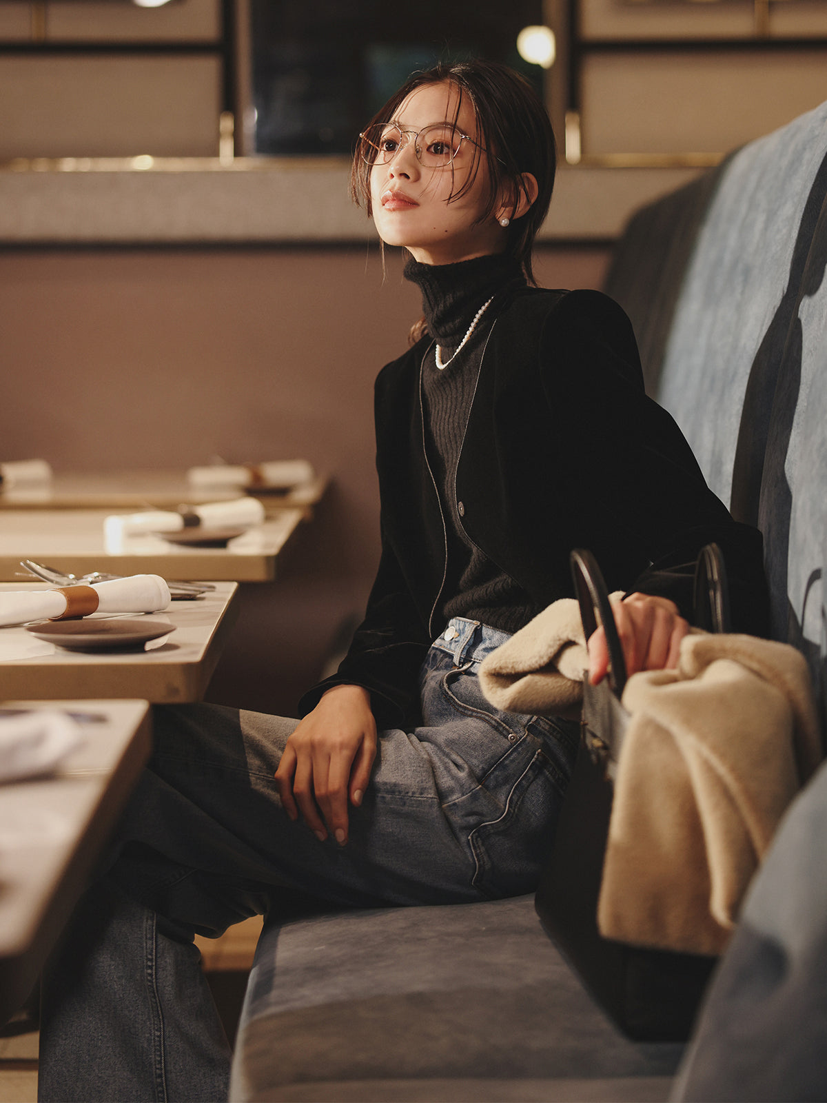 ニュアンスウェーブベルベットジャケット