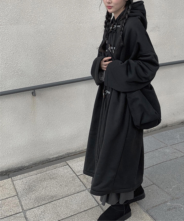 フード付きボアロングダッフルコート | ファッション通販サイト NUGU